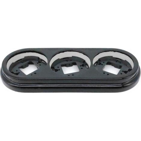 Cadre triple surface en porcelaine noire (1/2)