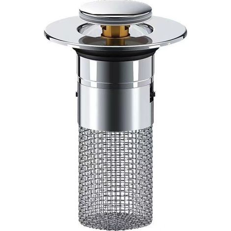 Bonde Lavabo Universel,Bonde de Lavabo de Salle de Bain avec Panier Filtrant Amovible - Baignoire Anti-obstruction
