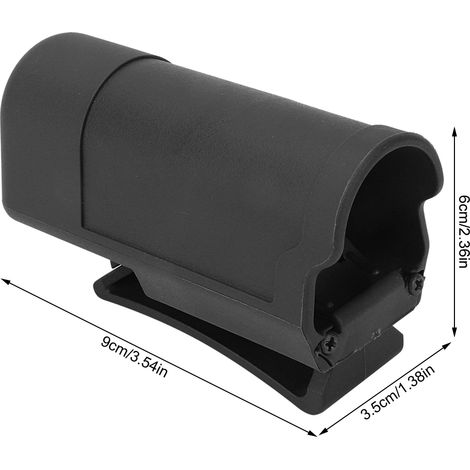 Robustes ABS-Schnellziehholster für Taschenlampen, MOLLE-kompatibles taktisches Beinholster mit Hüftbefestigung (Schwarz) (1/5)
