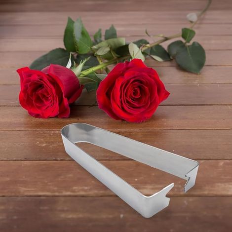 Florist Epinarose Rose Thorns and Cut Flowers with Steel Wavy Blades, Simple Handle and Stem Protector Tool for Flowers and Gardening (1/4)