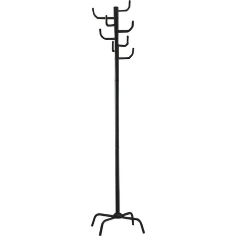 HAKU Möbel Appendiabiti nero, metallo - Dim. A 180 cm x Ø 37 cm, Stile Moderno