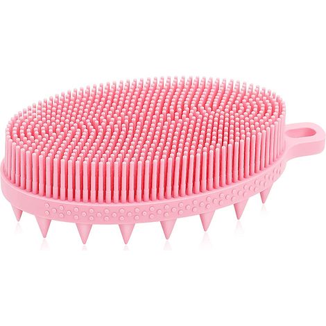 Gant Exfoliant En Silicone - Brosse Corps Douche Bain Et Brosse Cheveux Cuirette Scalp Massager 2-en-1 - 1 Pièce (1/5)