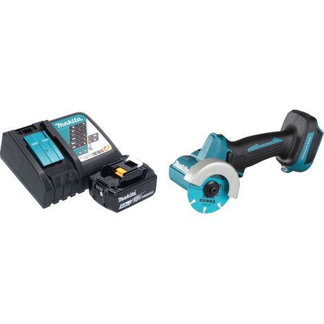Amoladora angular sin cable Makita DMC 300 RT1 18 V 76 mm sin escobillas + 1x batería recargable 5,0 Ah + cargador
