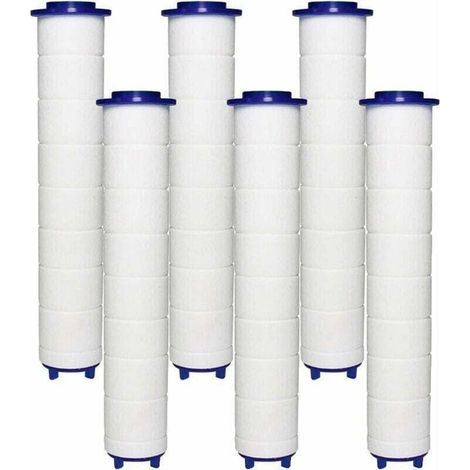 FILTER Duschkopf 6 PP-Baumwollfilter, PP-Baumwollfilterelement für Duschkopf und Ionenfilter, für Regenduschkopf, (1/4)