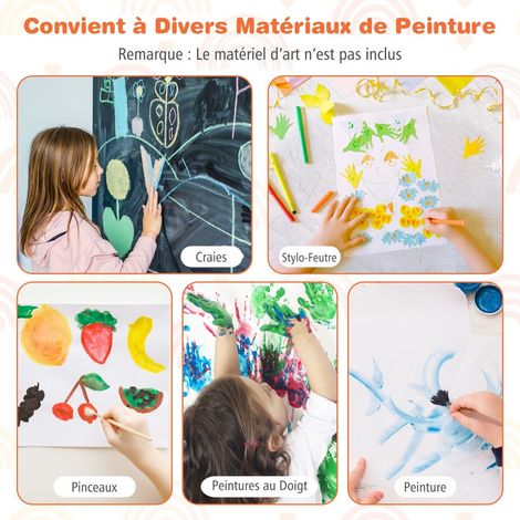 Chevalet pour enfants double face avec tableau blanc magnétique et tableau noir - vert foncé (1/5)