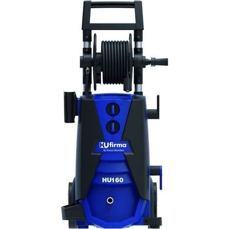 Hu-Firma HU-160 WATT 2500 Idropulitrice Elettrica 2500 W 160 bar con Pompa in Ottone e Sistema Total-Stop colore Nero