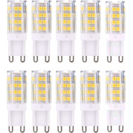 Ersandy Ampoule LED G9 5W. Equivalent 40W. Blanc Chaud 3000k. 220-240V. Non dimmable. Pack de 10[Classe énergétique A+] (1/5)