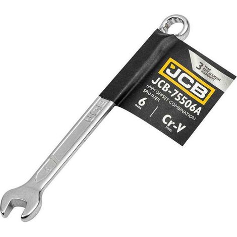 Llave de boca y anillo curvada a 75 grados 6mm