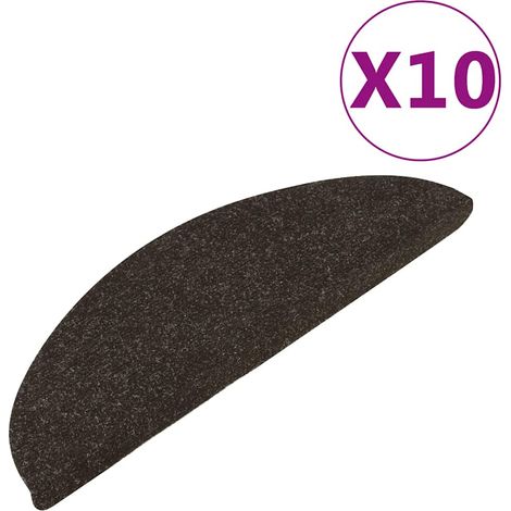 Tapis d'escalier auto-adhésifs 10 pcs anthracite 56x17x3 cm (1/5)