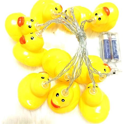 Guirlande Lumineuse LED Canard Jaune Mini pour Décoration Jardin, Terrasse et Fête (1/5)