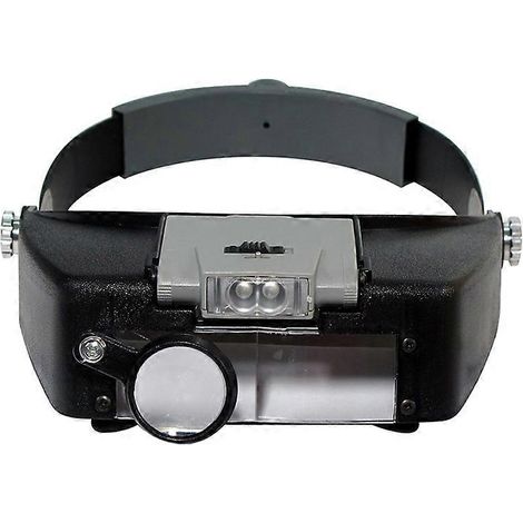 Loupe frontale éclairée par LED avec bandeau pour casque audio, loupe de lecture (1/5)
