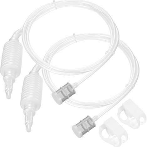 2 Pièces Tube Siphon Pompe à Vin 2.5m Tuyau de filtration manuel, idéal pour kit de brassage bière et vin, 2.5 m, avec 2 clips, pompe à siphon incluse. (1/5)