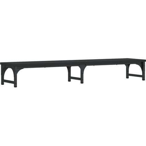 Supporto per monitor da tavolo mobile da scrivania 105 x 23 x 155 cm in legno ingegnerizzato nero 020044855
