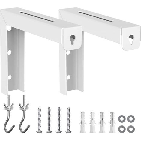 Support en L pour écran de projection mural ou plafond – Acier haute qualité – Supporte jusqu'à 20 kg – Distance réglable 1,5 à 5 pouces (1/5)