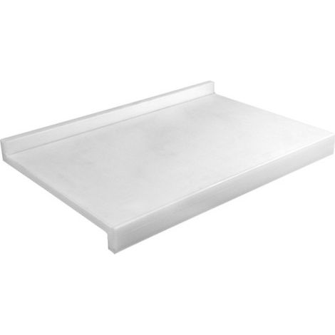 Planche à découper blanche avec bord d'arrêt 60x40cm - Caterchef