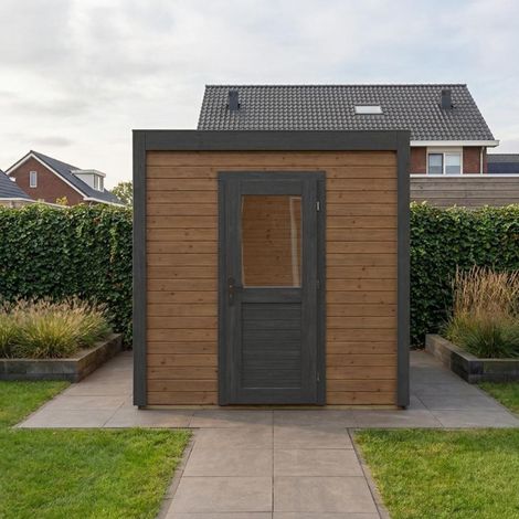 Abri de jardin en bois Nexa 2.59x3.09m - 8m2 - Ep. 28mm - Traité (1/4)