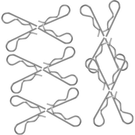 20 pièces Goupilles Fendues Inoxydables Double Boucle Clips de Retenue (1/5)