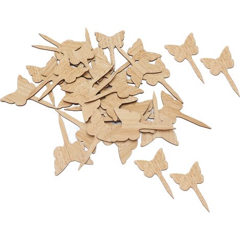 Étiquettes en Bois pour Plantes - 30 Pièces Écologiques pour Jardin, Fleurs en Pot et Serre