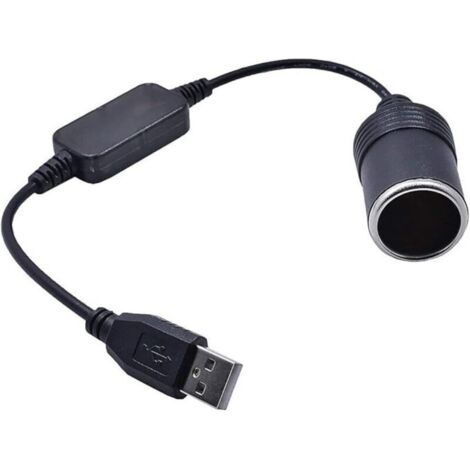 USB-A-Stecker 5V auf Zigarettenanzünderbuchse 12V für Dashcam, GPS (unter 8W), 35 cm