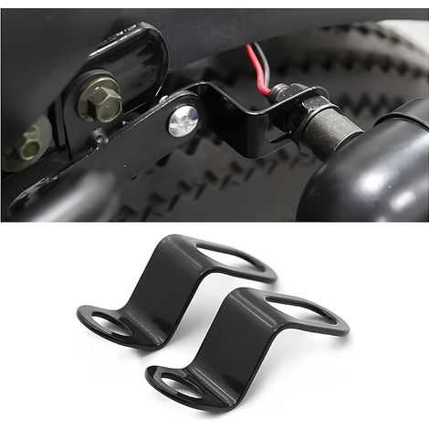 2Pcs Support de Relocalisation de Clignotant Arrière pour Moto, Support de Montage de Lampe D'indicateur pour Moto, Supports de Clignotants Universel pour Motos de Modification(Noir/6.2cm) (1/5)