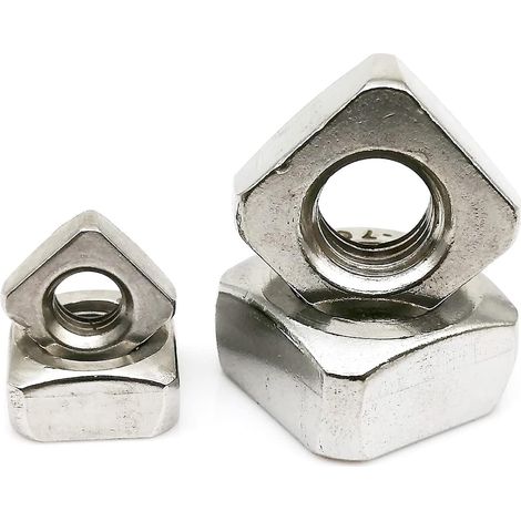 Lot de 2, 5, 10 ou 50 écrous carrés en acier inoxydable 304 (M3 (1/5)