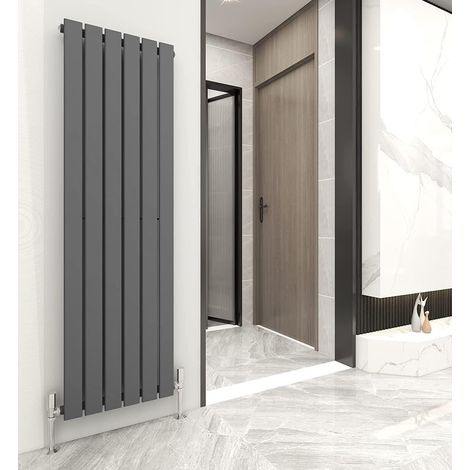1600 x 408mm Single Designer Flat Panel Central Heating Radiator ANTHRACITE (1/5)
