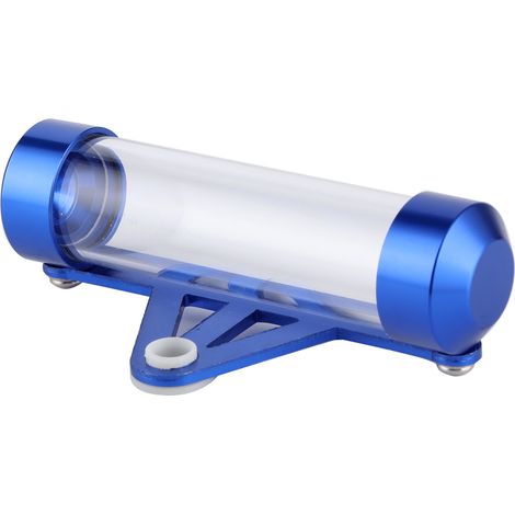 Tube cylindrique universel pour moto, porte-vignette de taxe, support de plaque d'immatriculation, cylindre de rangement bleu (1/5)