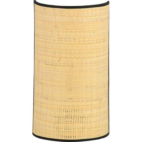 Applique murale Emibig ASTON rattan noir E14 10W 32cm (1/4)