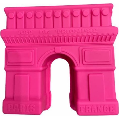 LOT 2 Moule gâteau silicone Arc de Triomphe GRAND ET PETIT MONUMENT DE PARIS ROSE (1/4)