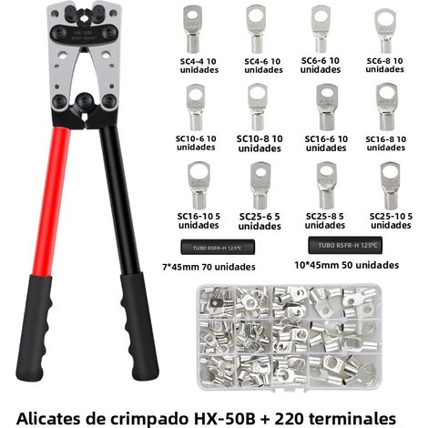 Outil de sertissage multifonctionnel pour tubes en acier au carbone et bornes de câbles de batterie. (1/4)