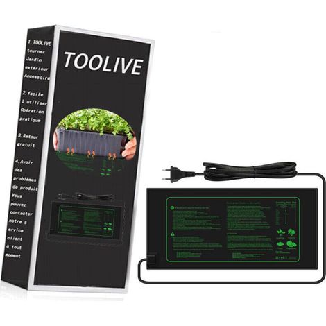 Tapis Chauffant pour Plantes Imperméable Serre de Germination Accélère la Germination des Graines, Coussin de Chauffrage pour Reptile et Amphibien, 21/30 Watts, 52 × 25 cm (1 Pièce - 21W) (1/4)