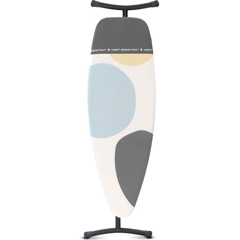 Brabantia - Asse da Stiro D - Per Caldaia a Vapore - Modello XL per Stirare - Regolabile in Altezza - Piedini Antiscivolo Protettivi Robusti - Adatto per Stirare Seduti - Spring Bubbles - 135x45 cm (1/4)