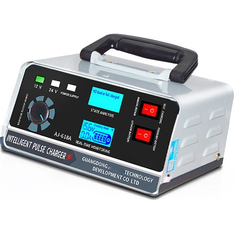 Chargeur de batterie auto haute puissance, appareil intelligent automatique avec fonction réparation, outil de recharge pour voiture (1/4)