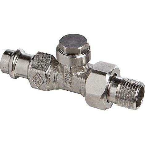 HEIMEIER Raccord Regulux, DN 15 Passage, Raccordement Viega Press 15 mm, 0342-15.000