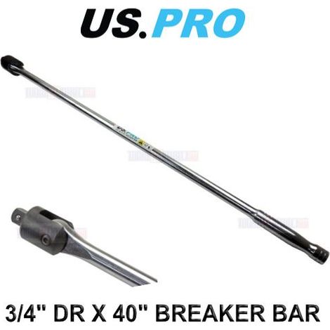US PRO KNUCKLE BREAKER BAR 40"" 3/4"" DRIVE FLEXI HEAD WRENCH RATCHET 4161 (1/3)