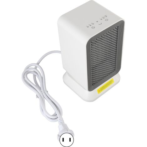 Chauffage de bureau 3 niveaux de température 35°C oscillant écran tactile protection basculement arrêt automatique prise US 110V (1/5)