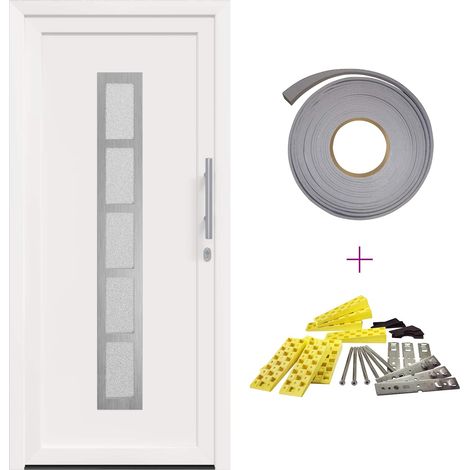 Vordertür Weiß 98 x 208 cm PVC vidaXL