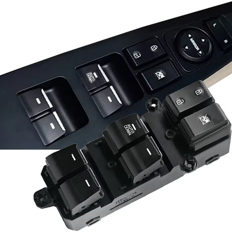 93571-D3050 is a driver's side window lift switch for 2015 Hyundai Tucson vehicles. (1/4)