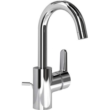 Ideal Standard Grifo de lavabo Connect Blue, con vaciador, con caño alto, Saliente 146mm, Cromo, B0112AA (1/2)