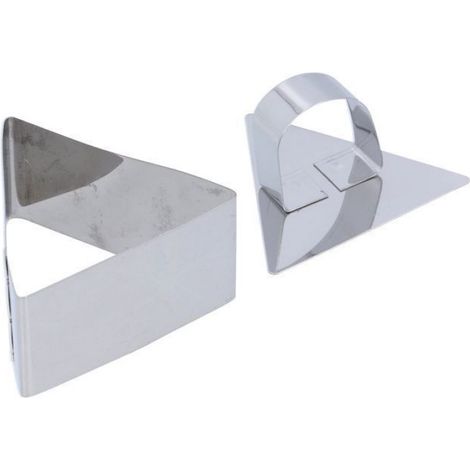 Moule à gâteau en acier inoxydable pour cercles à dessert, emporte-pièces pour salades et pâtisseries (Triangulaire : 4 x 7 (1/5)