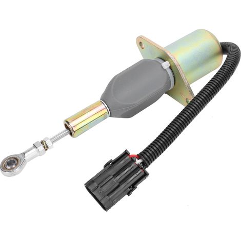 Soupape Solénoïde d'Arrêt Carburant pour Excavatrice, Moteur Stop Électrique, Accessoire 3930233, 12V DC (1/5)