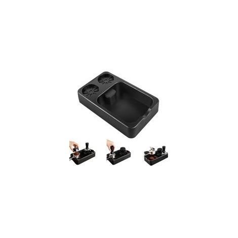Knock Box Café, Bac a Marc de Cafe, RéCipient à Marc de Café pour Station Coffee Barista Kit Accessories Kit Baristas Cafe,4 Base Antidérapante,Noir