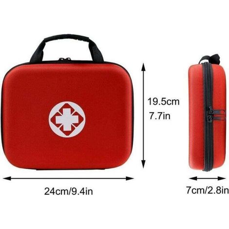 Trousse de premiers secours vide, rigide et étanche, sac de rangement vide pour médicaments, sac de survie compact, convient pour (1/4)