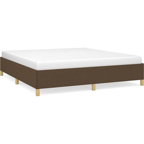Maison Exclusive - Boxspringbettgestell Dunkelbraun 160x200 cm St (1/5)