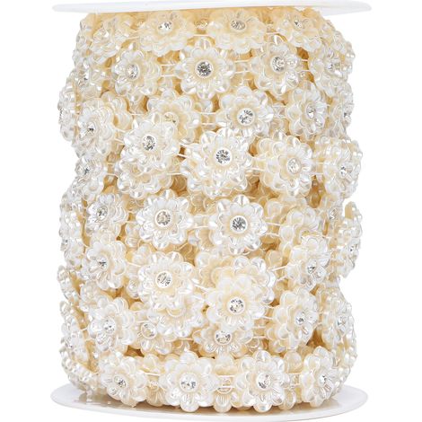Pearl Rhinestones DIY Jewellery Accessories Double Row Beads ABS Pearl Trim for Decoration (1/5)