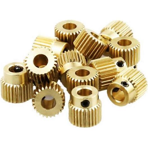 Engrenage d'extrusion 26 dents Mk7/Mk8, lot de 12 pièces pour imprimante Anet A8, remplacement de pignon en acier. (1/5)