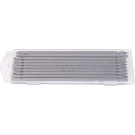 Juego de 10 Puntas PH2 Doble Cara S2 200mm Magnéticas Hex 1/4" - Ideal para Atornillador y Accesos Difíciles (1/5)