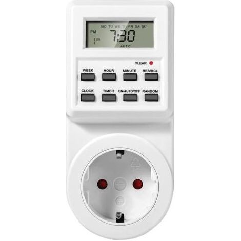 Programmateur Prise Electrique et Digitale, Prise Programmable à Cycle Alternatif et répétitif, Prise Minuteur Compte à Rebours, Prise Minuteur Programmable with LCD, Économiser Électricité (1/5)