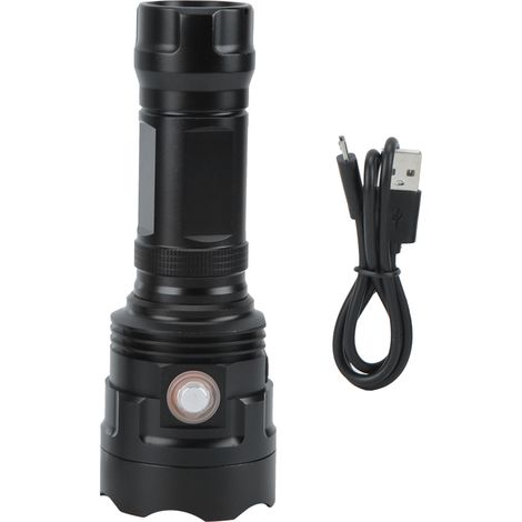 Lampe Torche LED Super Lumineuse 90W - Rechargeable USB, Waterproof IPX5, Torche T1U-90/T3U-90, Torche en Aluminium - Explorateur, camping, randonnée (1/4)