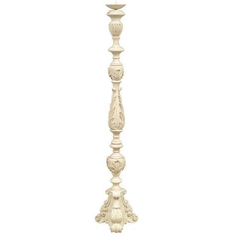 CHANDELIER EN BOIS À FINITION BLANCHE ANTIQUE FABRIQUÉ EN ITALIE
